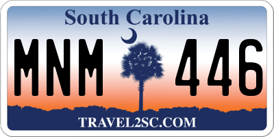 SC license plate MNM446