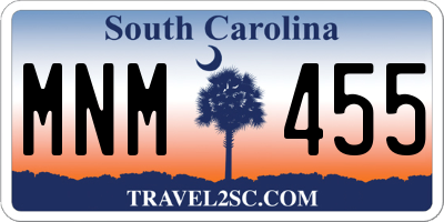 SC license plate MNM455