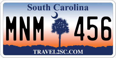 SC license plate MNM456