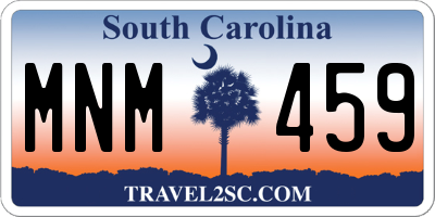 SC license plate MNM459