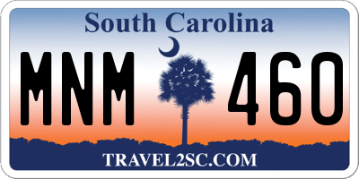 SC license plate MNM460