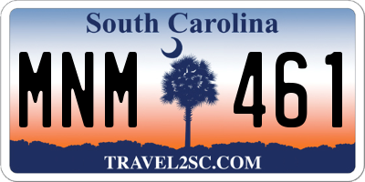 SC license plate MNM461