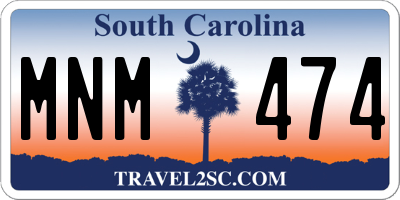 SC license plate MNM474