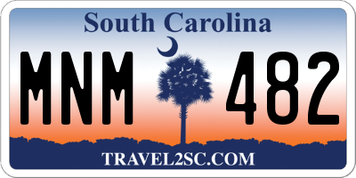 SC license plate MNM482