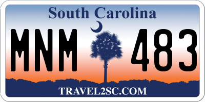 SC license plate MNM483