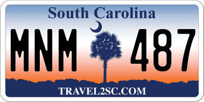SC license plate MNM487