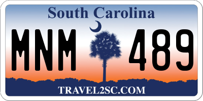 SC license plate MNM489