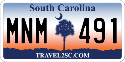 SC license plate MNM491
