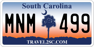 SC license plate MNM499