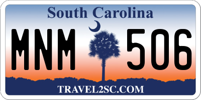 SC license plate MNM506