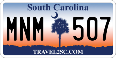 SC license plate MNM507