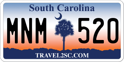 SC license plate MNM520