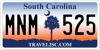 SC license plate MNM525