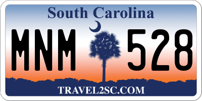 SC license plate MNM528