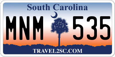 SC license plate MNM535