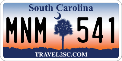SC license plate MNM541