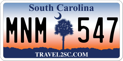 SC license plate MNM547