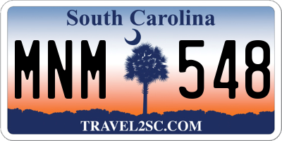 SC license plate MNM548
