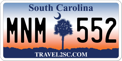 SC license plate MNM552
