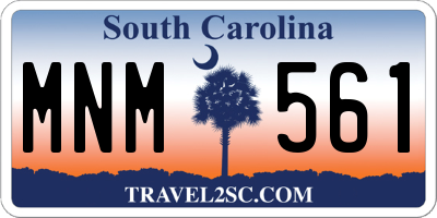 SC license plate MNM561