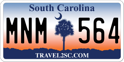 SC license plate MNM564