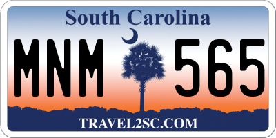 SC license plate MNM565