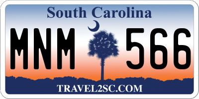 SC license plate MNM566