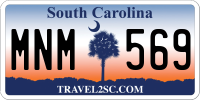 SC license plate MNM569