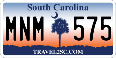 SC license plate MNM575