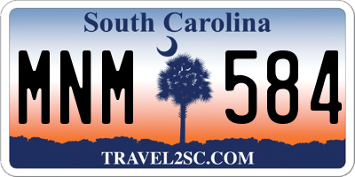 SC license plate MNM584