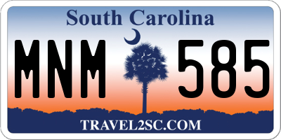 SC license plate MNM585
