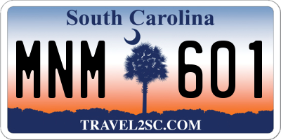 SC license plate MNM601