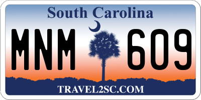 SC license plate MNM609