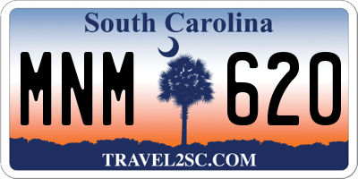 SC license plate MNM620