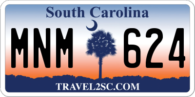 SC license plate MNM624
