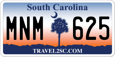 SC license plate MNM625