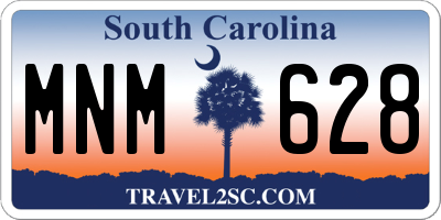 SC license plate MNM628