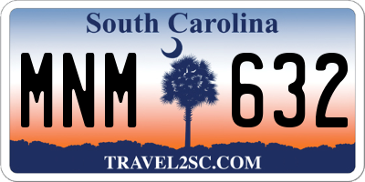SC license plate MNM632