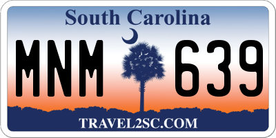 SC license plate MNM639