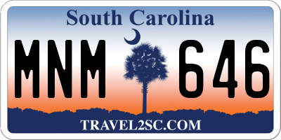 SC license plate MNM646