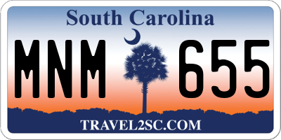 SC license plate MNM655