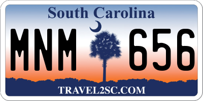 SC license plate MNM656