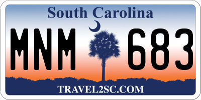 SC license plate MNM683