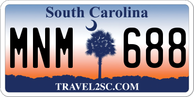 SC license plate MNM688