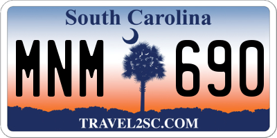 SC license plate MNM690