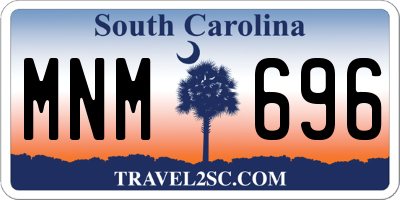 SC license plate MNM696