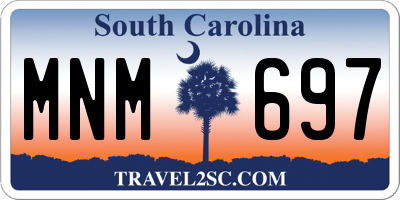 SC license plate MNM697