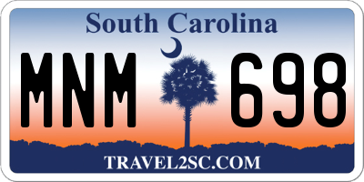 SC license plate MNM698