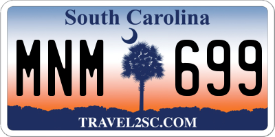 SC license plate MNM699