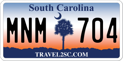 SC license plate MNM704